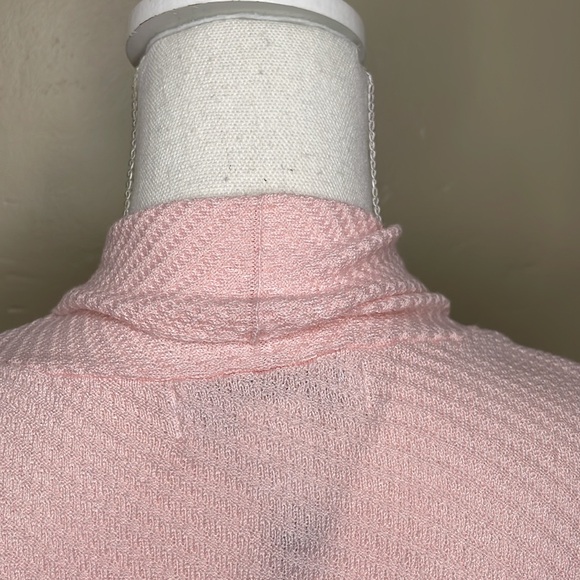 LIZ CLAIBORNE Cardigan Sweater English Rose Open Front Extended Shoulder Small - Picture 6 of 13